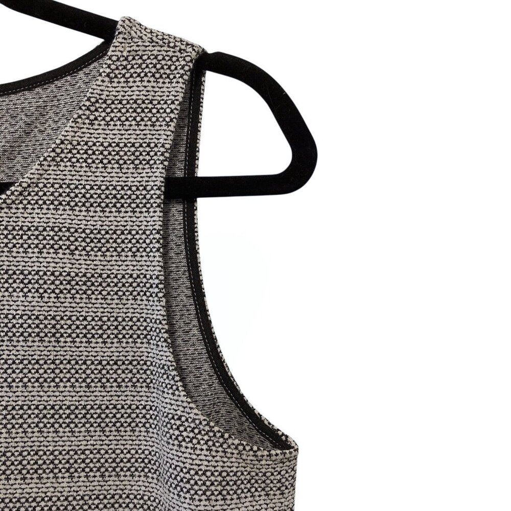 Loft Petite Gray Patterned Round Neck Sleeveless … - image 5